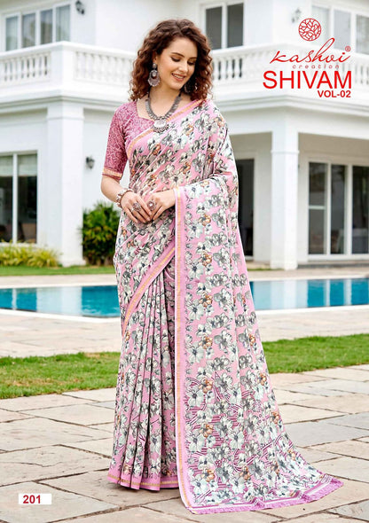 Shivam Vol 2 Kashvi Creation Dull Moss Sarees Wholesale