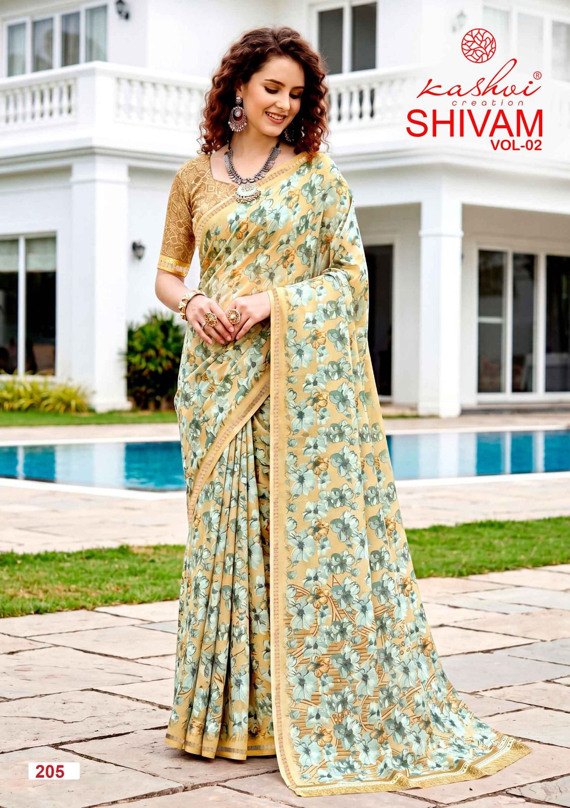 Shivam Vol 2 Kashvi Creation Dull Moss Sarees Wholesale