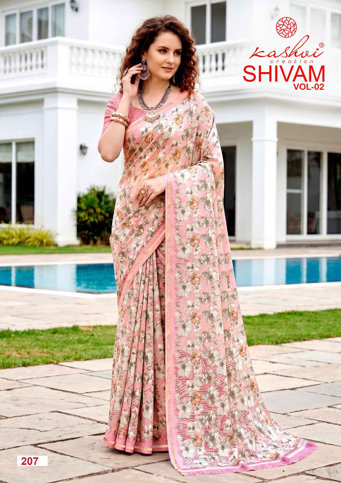 Shivam Vol 2 Kashvi Creation Dull Moss Sarees Wholesale