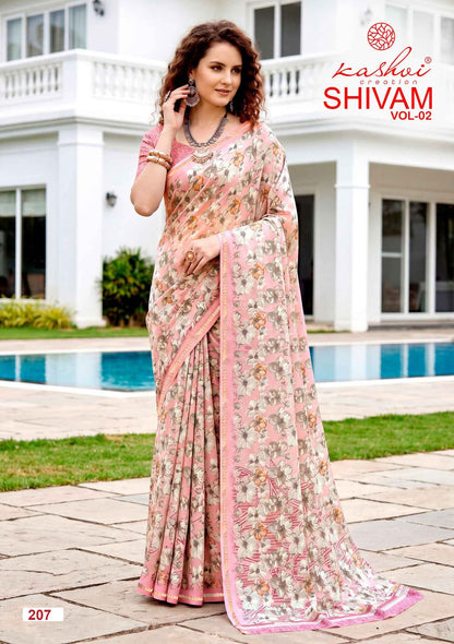 Shivam Vol 2 Kashvi Creation Dull Moss Sarees Wholesale