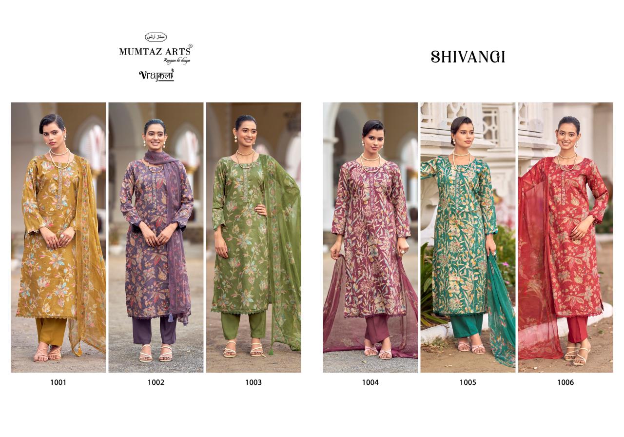 Shivangi Mumtaz Arts Jam Satin Karachi Salwar Suits Exporter Gujarat