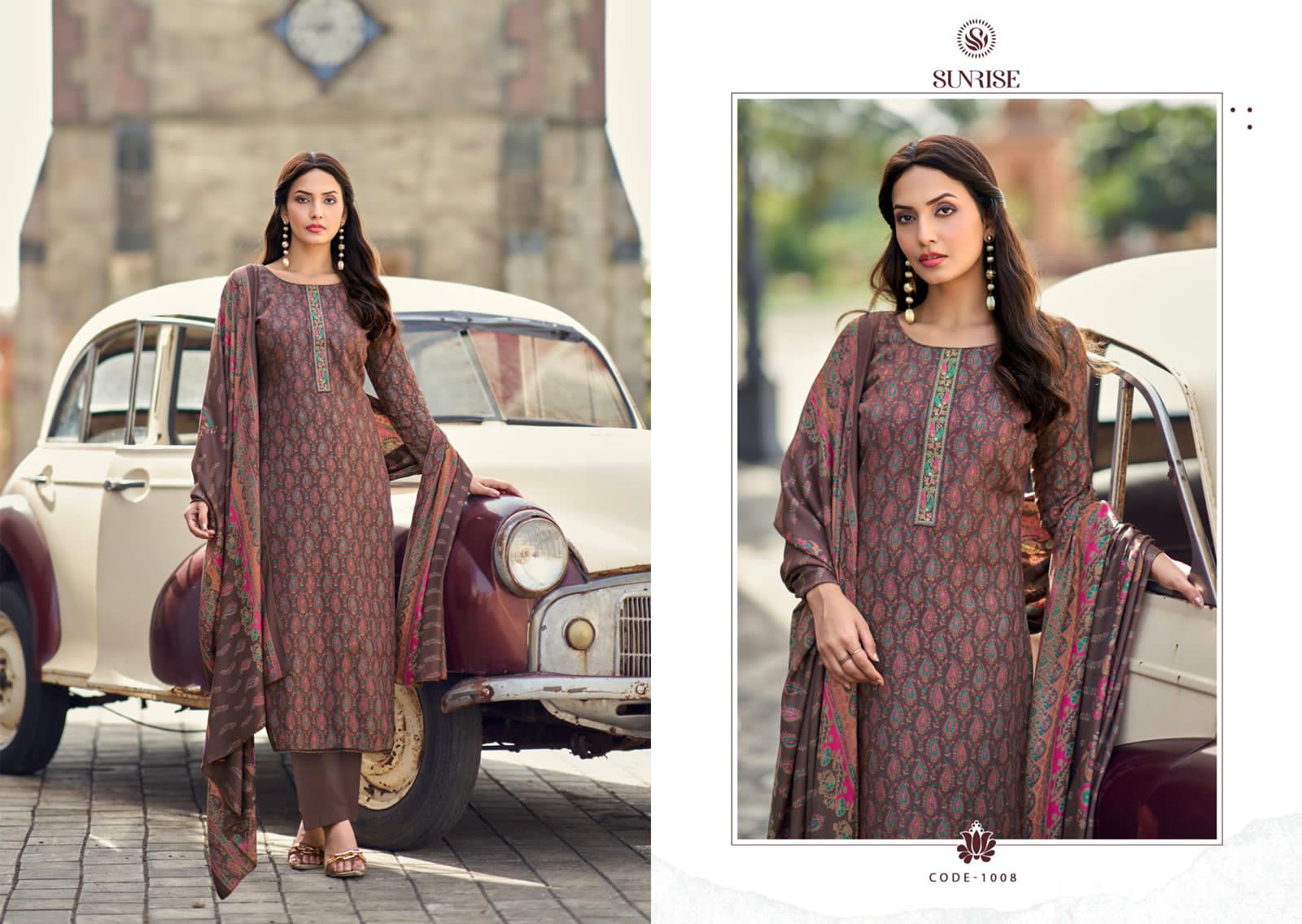 Shivangi Sunrise Pashmina Suits Supplier Ahmedabad