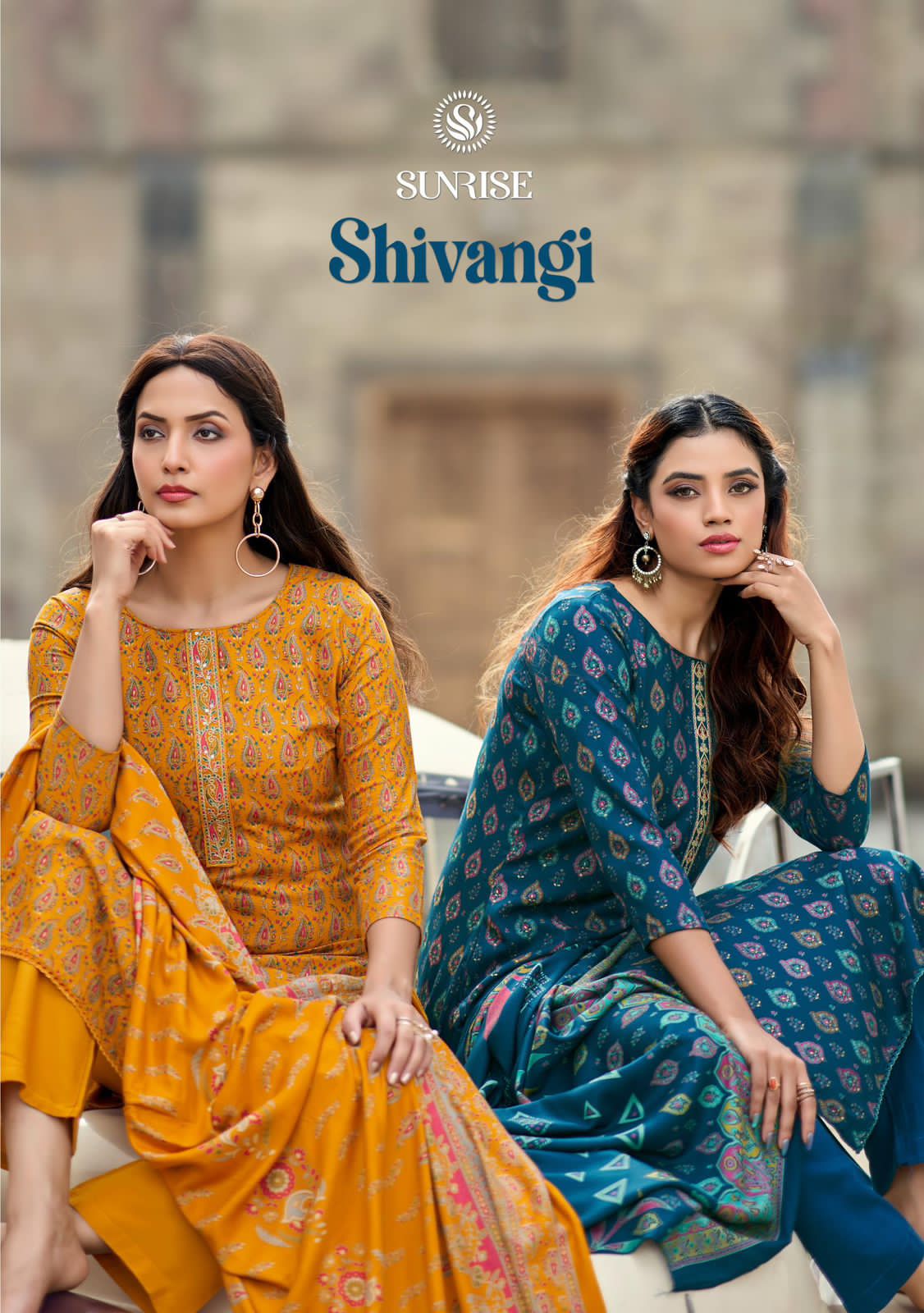Shivangi Sunrise Pashmina Suits Supplier Ahmedabad