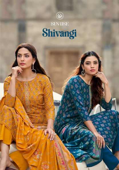 Shivangi Sunrise Pashmina Suits Supplier Ahmedabad