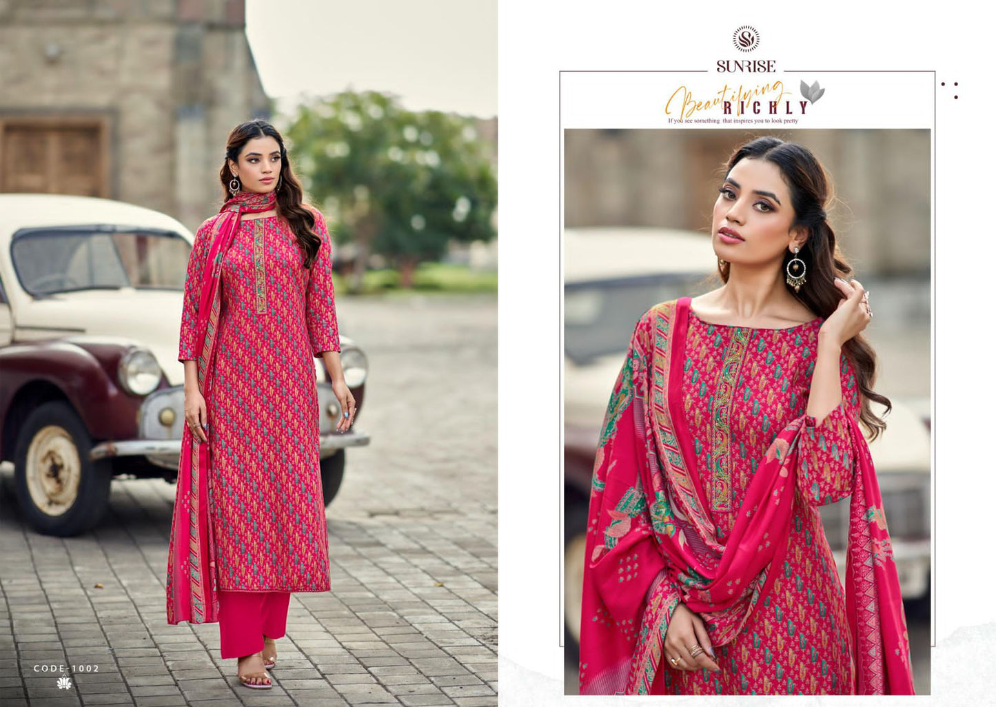 Shivangi Sunrise Pashmina Suits Supplier Ahmedabad