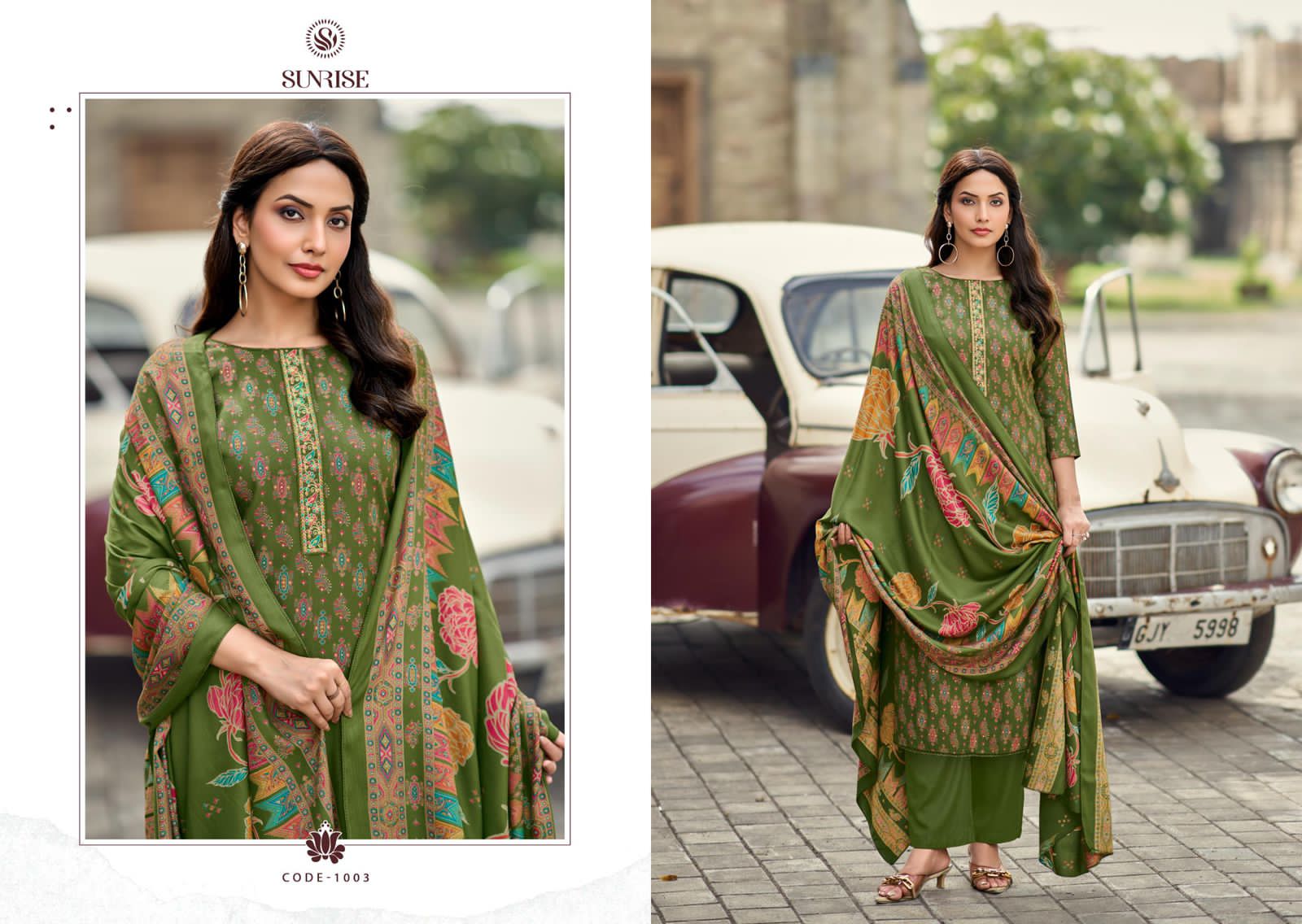 Shivangi Sunrise Pashmina Suits Supplier Ahmedabad