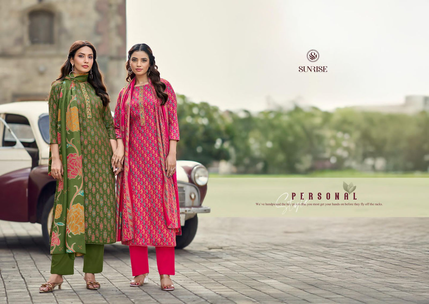 Shivangi Sunrise Pashmina Suits Supplier Ahmedabad