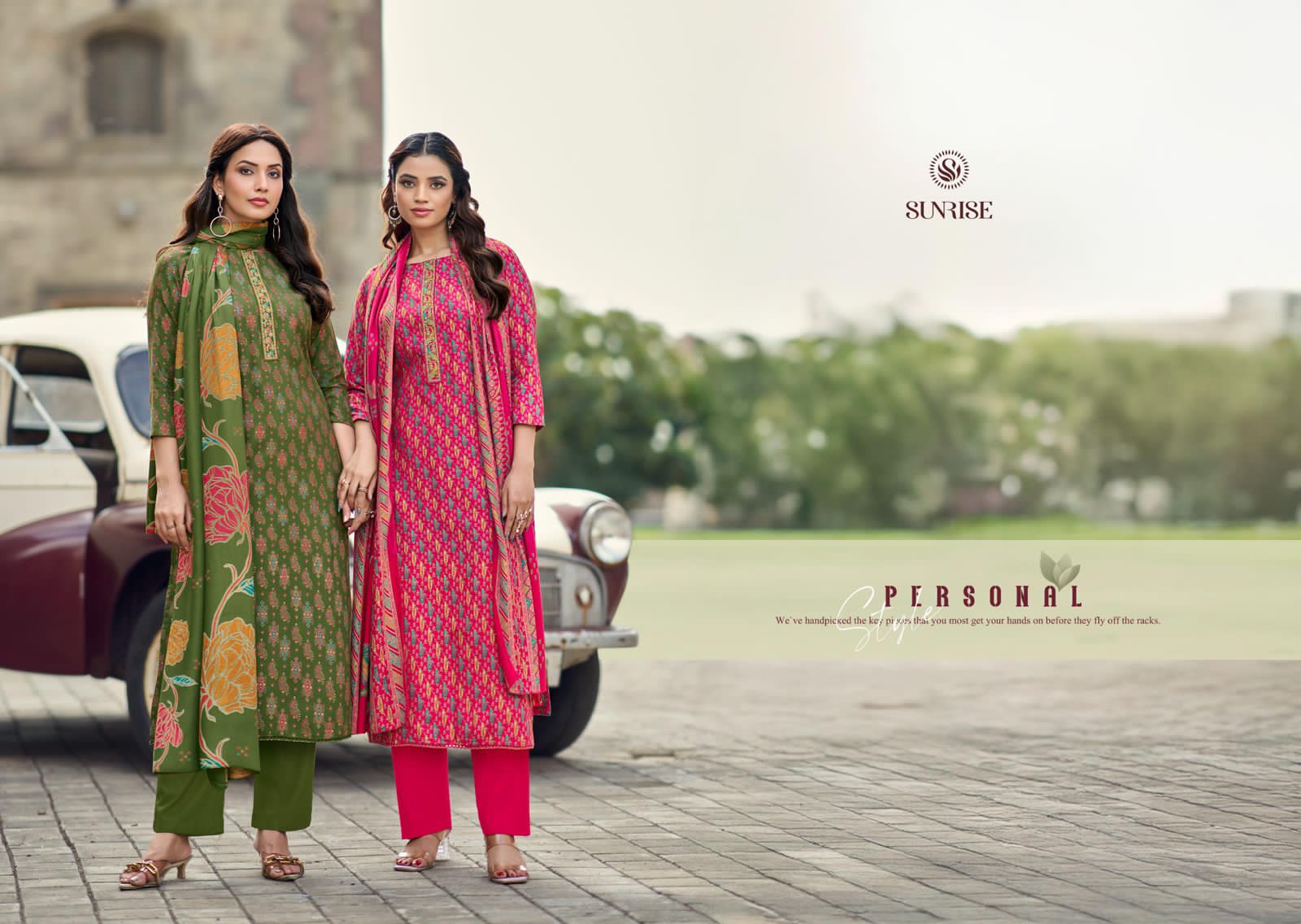 Shivangi Sunrise Pashmina Suits Supplier Ahmedabad