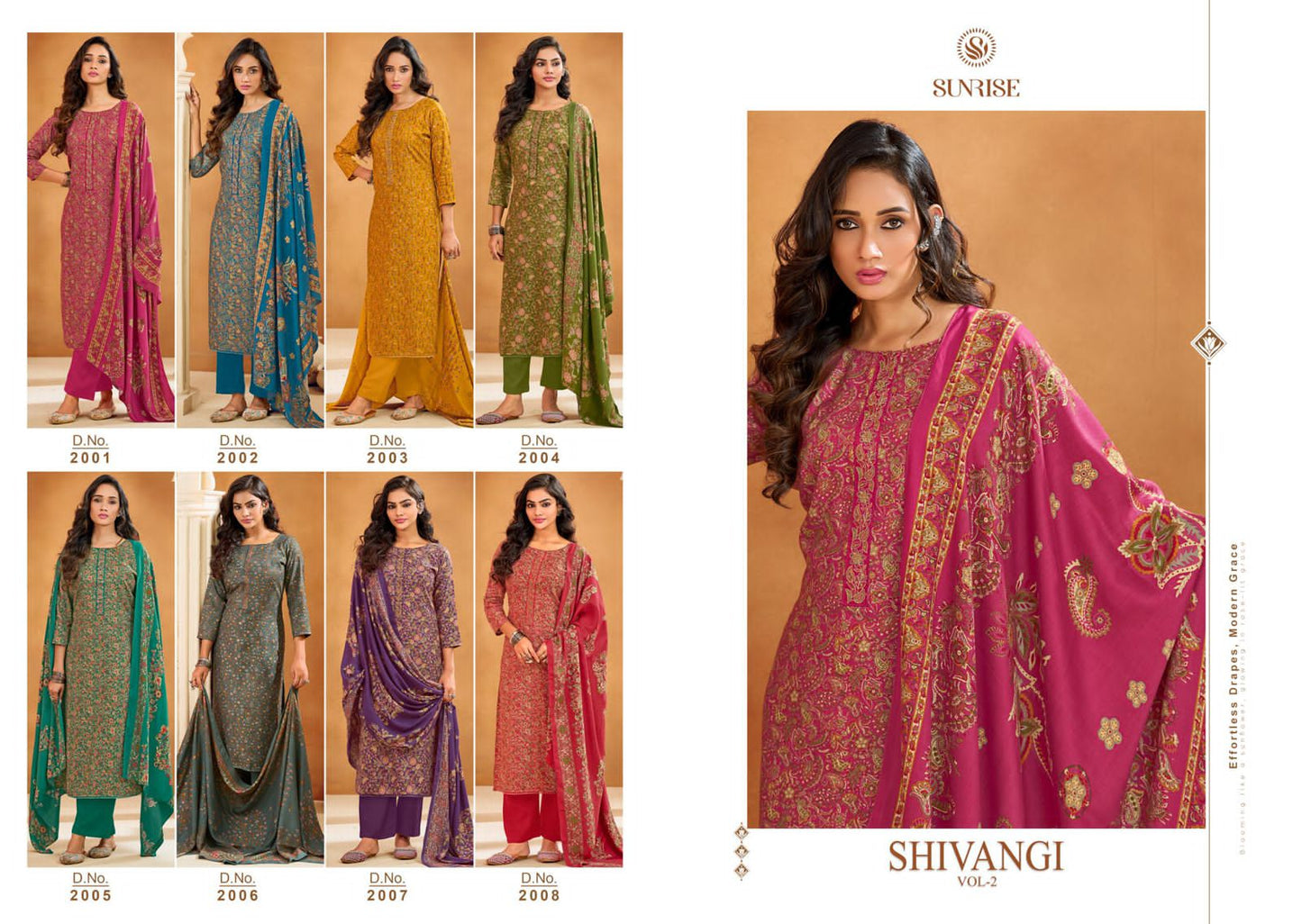 Shivangi Vol 2 Sunrise Pashmina Suits Supplier Gujarat