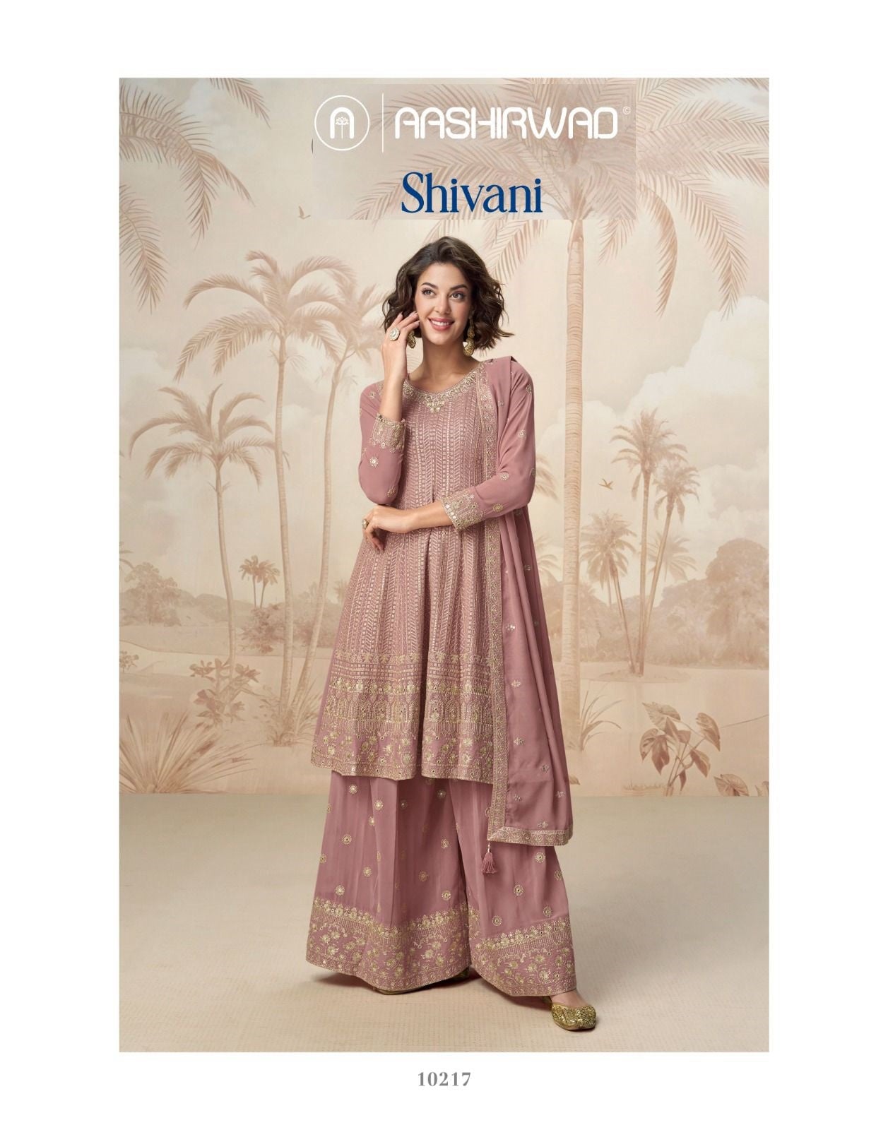Shivani Aashirwad Creation Georgette Readymade Plazzo Style Suits Manufacturer India