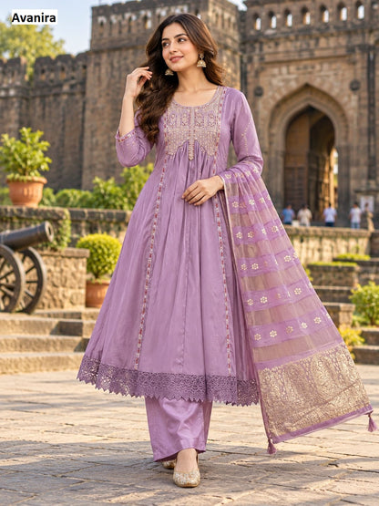 Shivani Avanira Chiffon Readymade Anarkali Suits Wholesaler