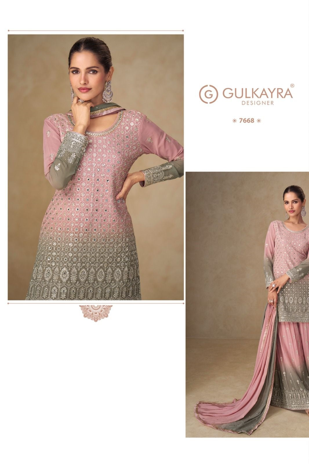 Shivani Gulkayra Designer Georgette Readymade Plazzo Style Suits Wholesale Rate