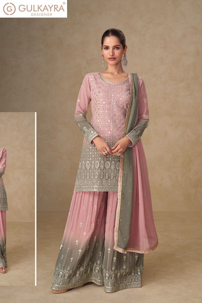 Shivani Gulkayra Designer Georgette Readymade Plazzo Style Suits Wholesale Rate