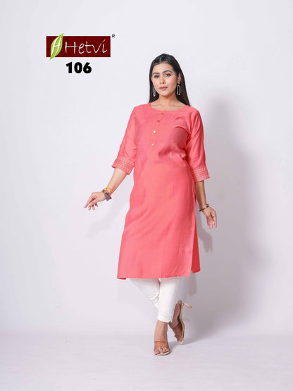 Shivani Hetvi Vetican Kurti With Pocket Wholesale Price