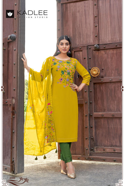Shivani Kadlee Viscose Weaving Readymade Pant Style Suits Wholesale Rate