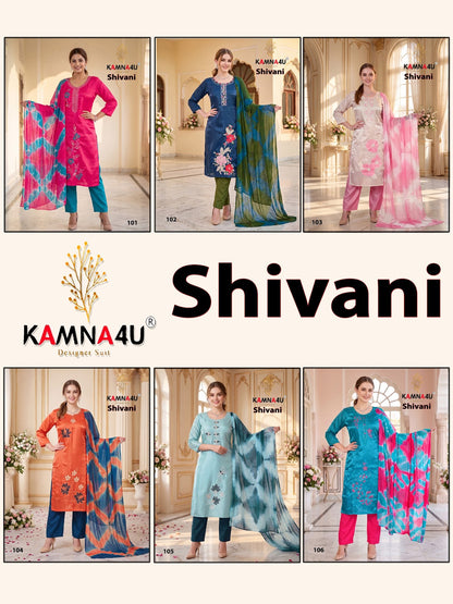 Shivani Kamna4U Roman Readymade Pant Style Suits Exporter India