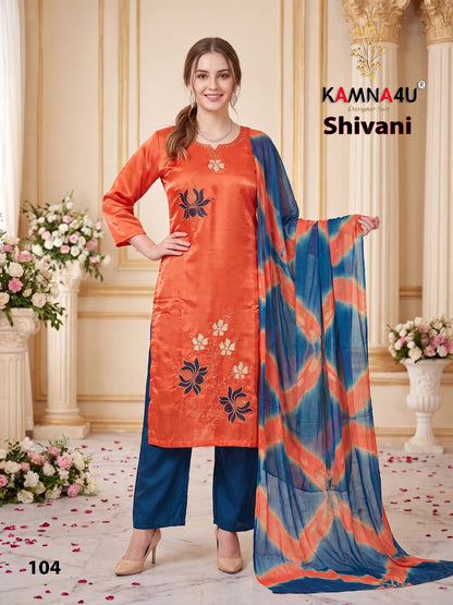 Shivani Kamna4U Roman Readymade Pant Style Suits Exporter India
