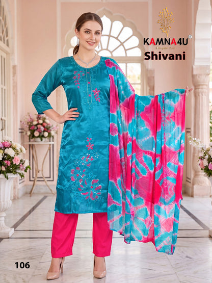 Shivani Kamna4U Roman Readymade Pant Style Suits Exporter India