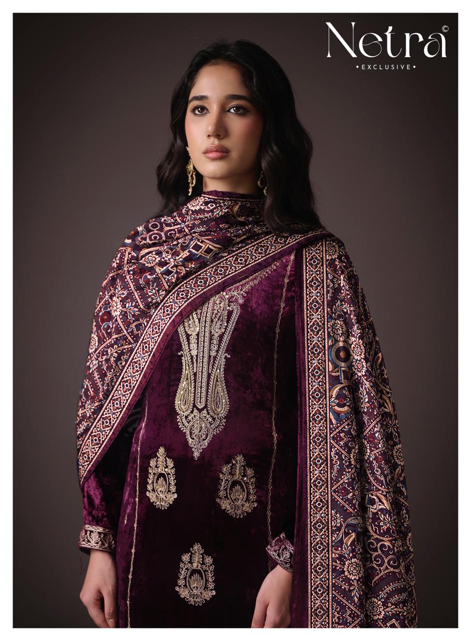 Shivani Netra Velvet Suits Exporter India