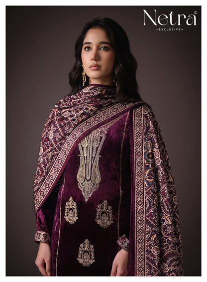 Shivani Netra Velvet Suits Exporter India