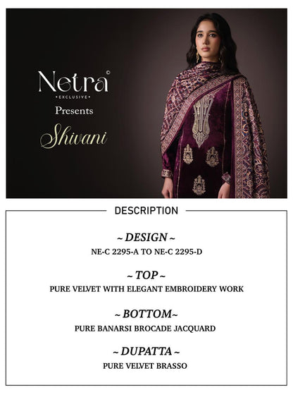 Shivani Netra Velvet Suits Exporter India