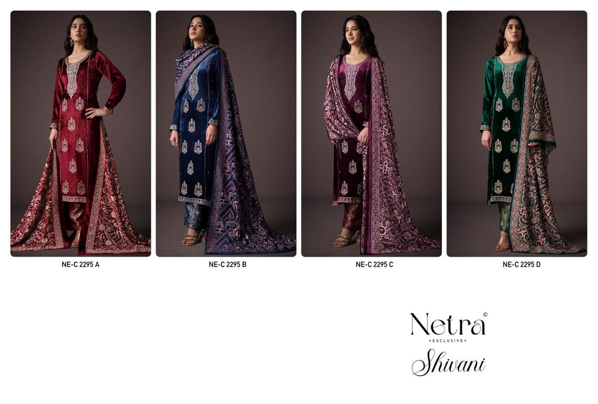 Shivani Netra Velvet Suits Exporter India