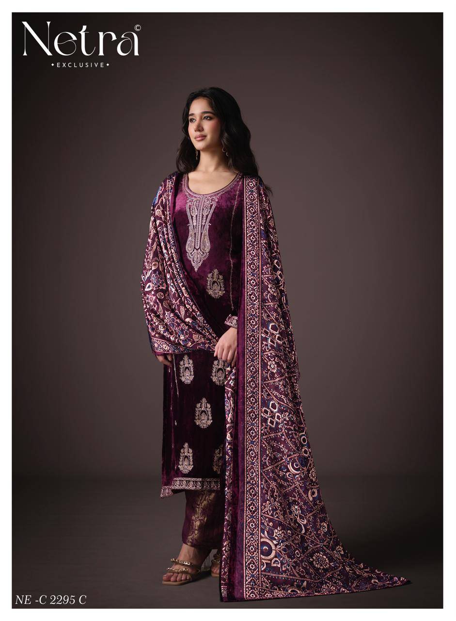 Shivani Netra Velvet Suits Exporter India