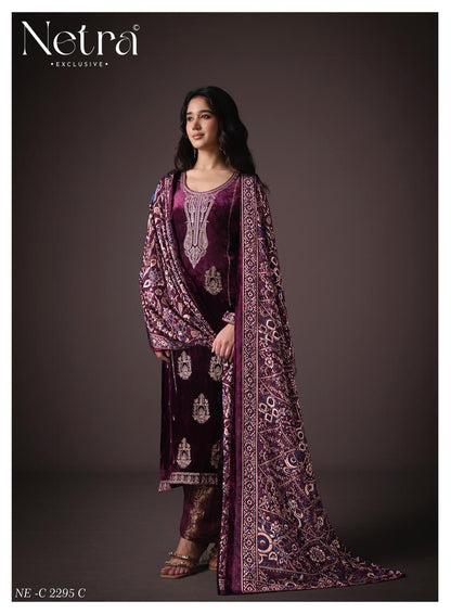 Shivani Netra Velvet Suits Exporter India