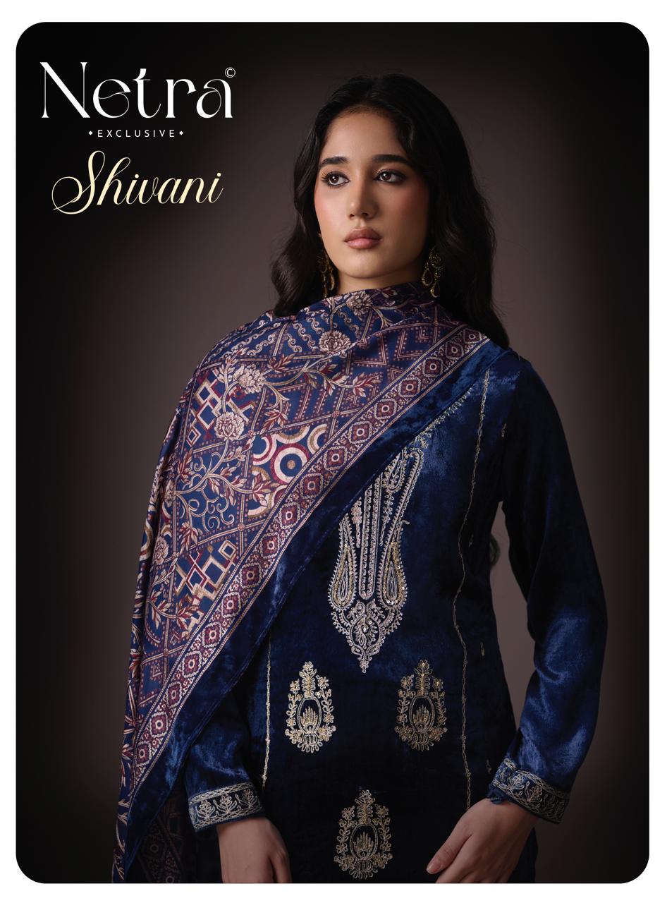 Shivani Netra Velvet Suits Exporter India