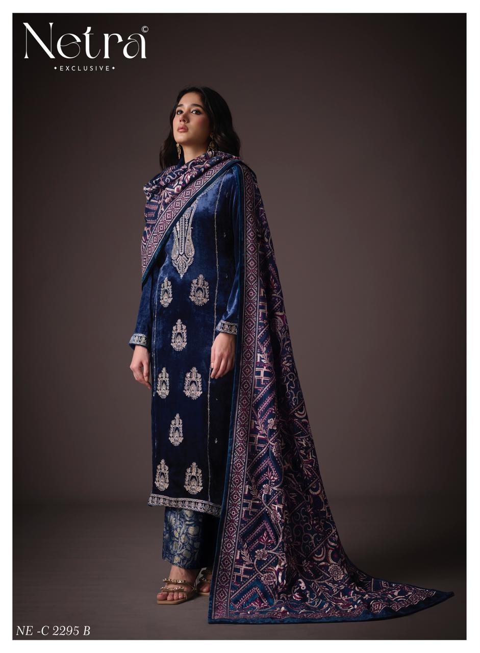 Shivani Netra Velvet Suits Exporter India