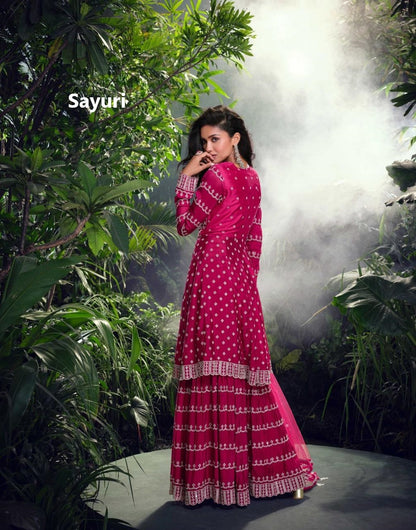 Shivani Sayuri Silk Readymade Suits Wholesaler Ahmedabad