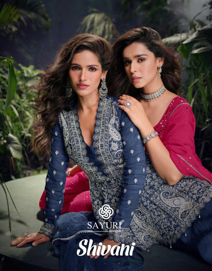 Shivani Sayuri Silk Readymade Suits Wholesaler Ahmedabad