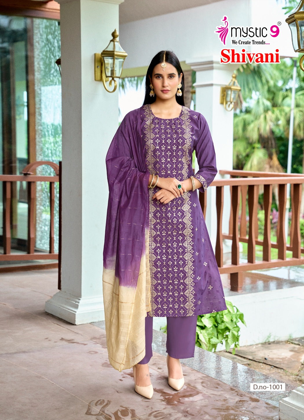 Shivani Vol 1 Mystic 9 Silk Dobby Readymade Pant Style Suits Wholesale Rate