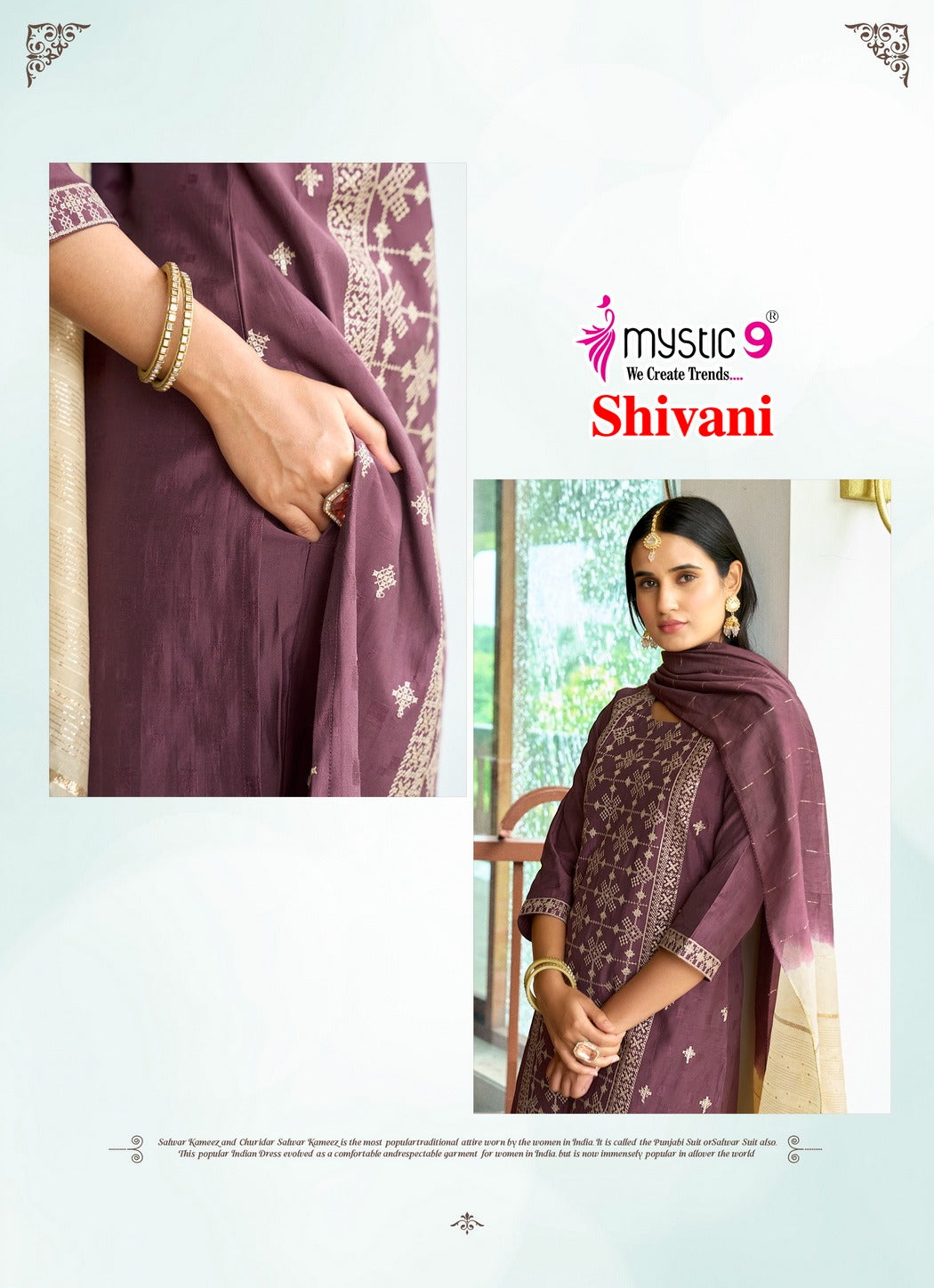 Shivani Vol 1 Mystic 9 Silk Dobby Readymade Pant Style Suits Wholesale Rate