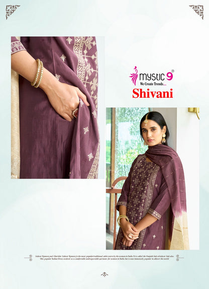 Shivani Vol 1 Mystic 9 Silk Dobby Readymade Pant Style Suits Wholesale Rate