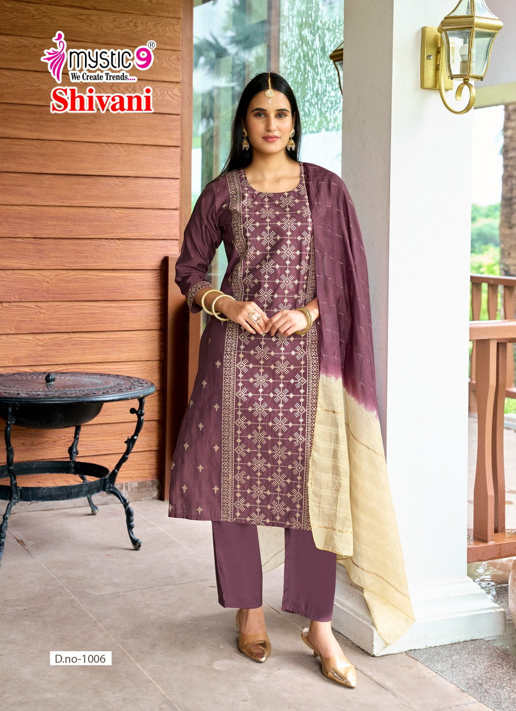 Shivani Vol 1 Mystic 9 Silk Dobby Readymade Pant Style Suits Wholesale Rate