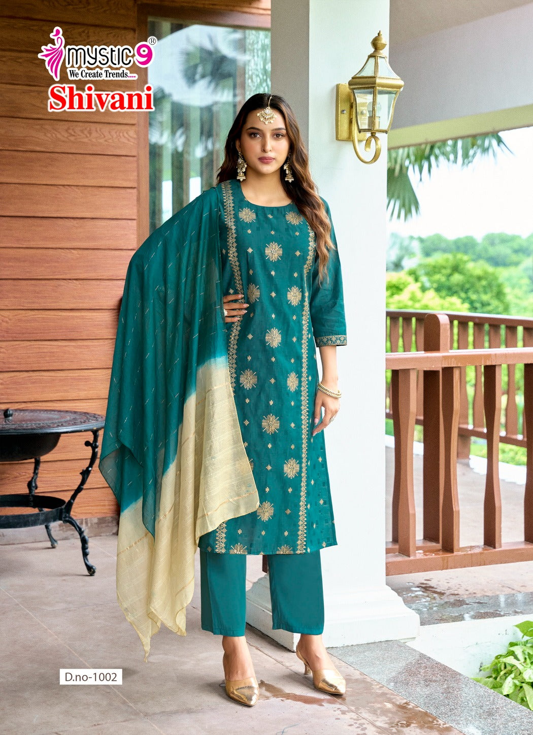Shivani Vol 1 Mystic 9 Silk Dobby Readymade Pant Style Suits Wholesale Rate