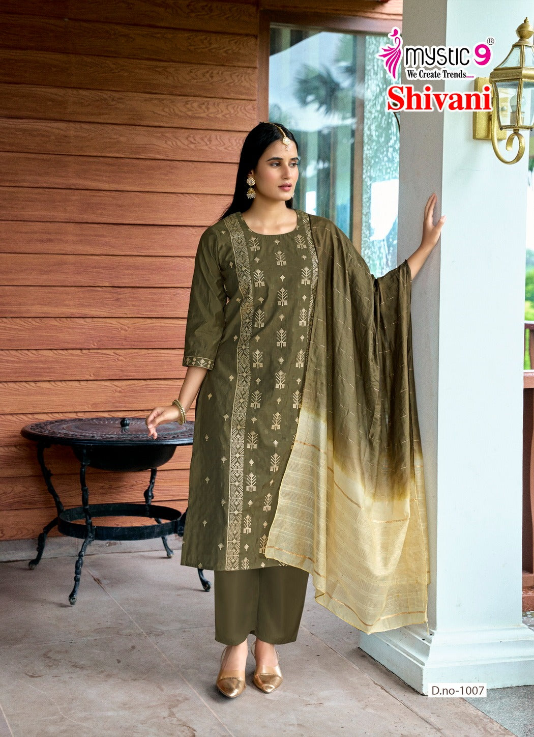 Shivani Vol 1 Mystic 9 Silk Dobby Readymade Pant Style Suits Wholesale Rate