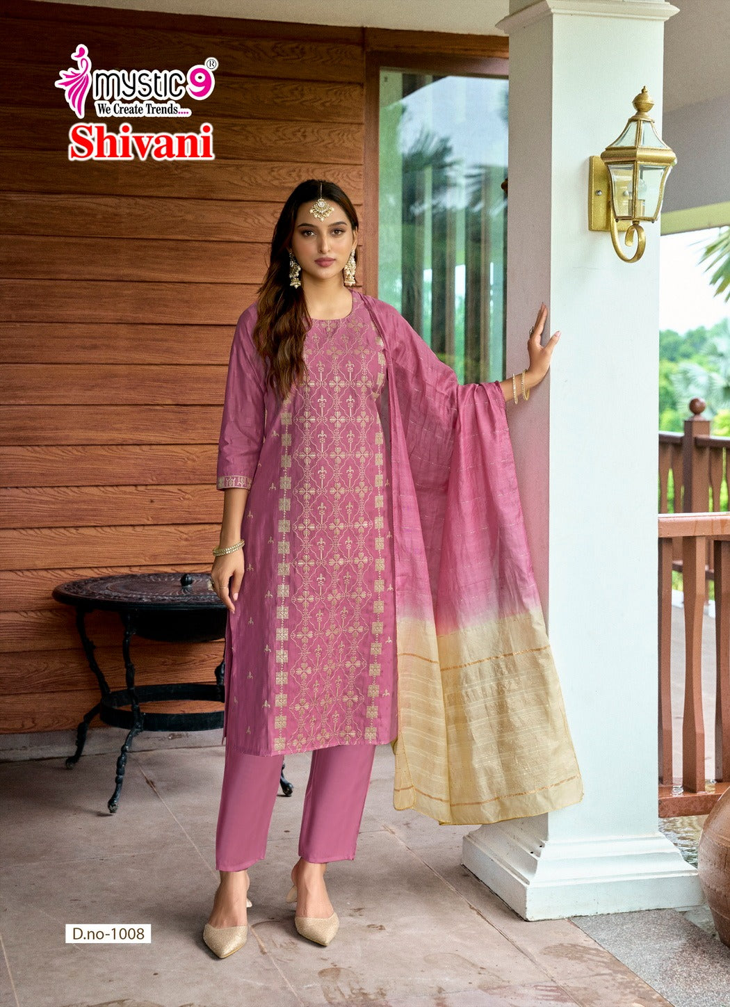 Shivani Vol 1 Mystic 9 Silk Dobby Readymade Pant Style Suits Wholesale Rate