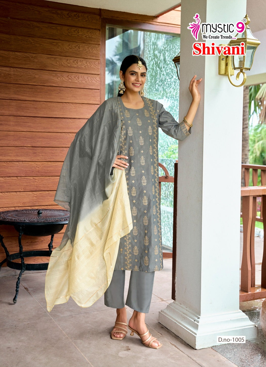 Shivani Vol 1 Mystic 9 Silk Dobby Readymade Pant Style Suits Wholesale Rate