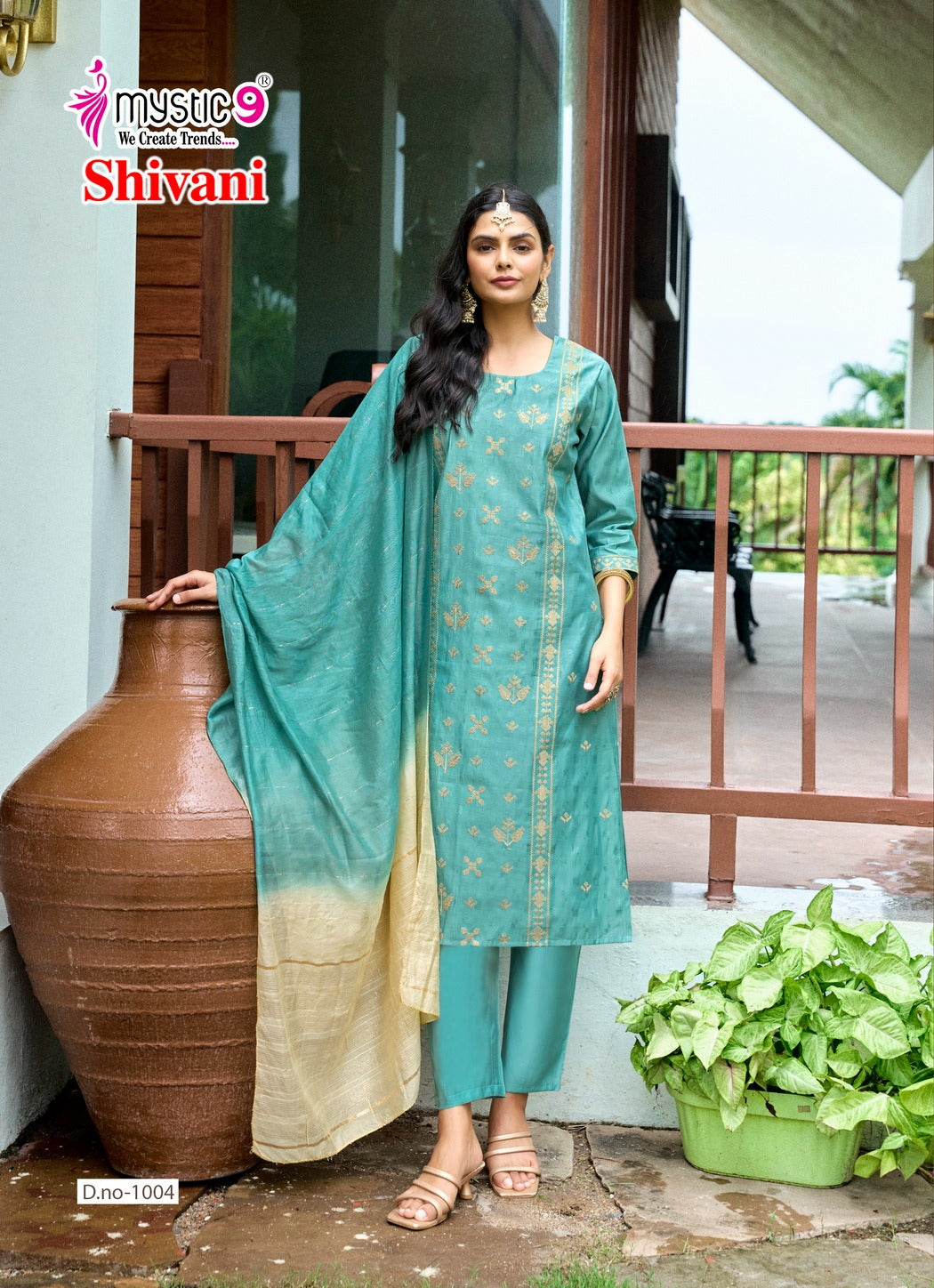 Shivani Vol 1 Mystic 9 Silk Dobby Readymade Pant Style Suits Wholesale Rate