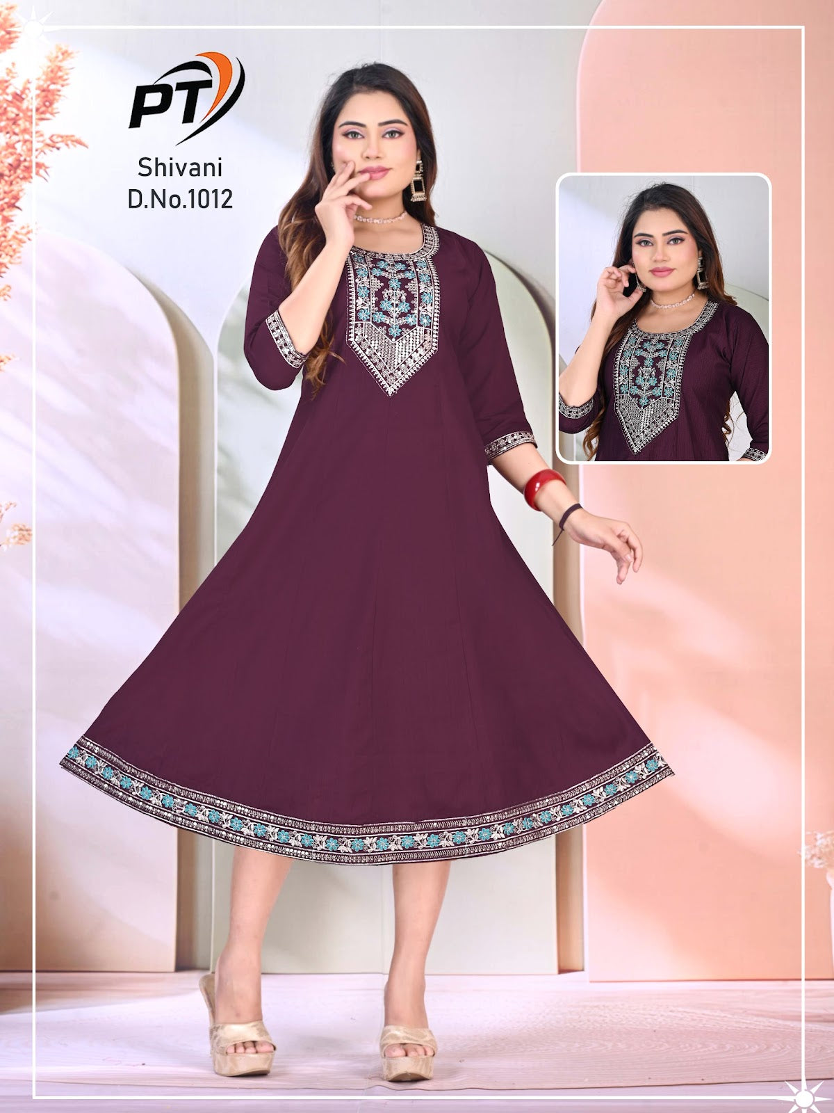 Shivani Vol 1 Pt Vertical Anarkali Kurtis Wholesaler
