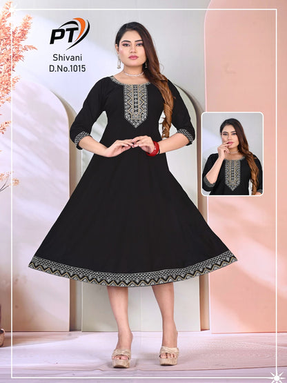 Shivani Vol 1 Pt Vertical Anarkali Kurtis Wholesaler