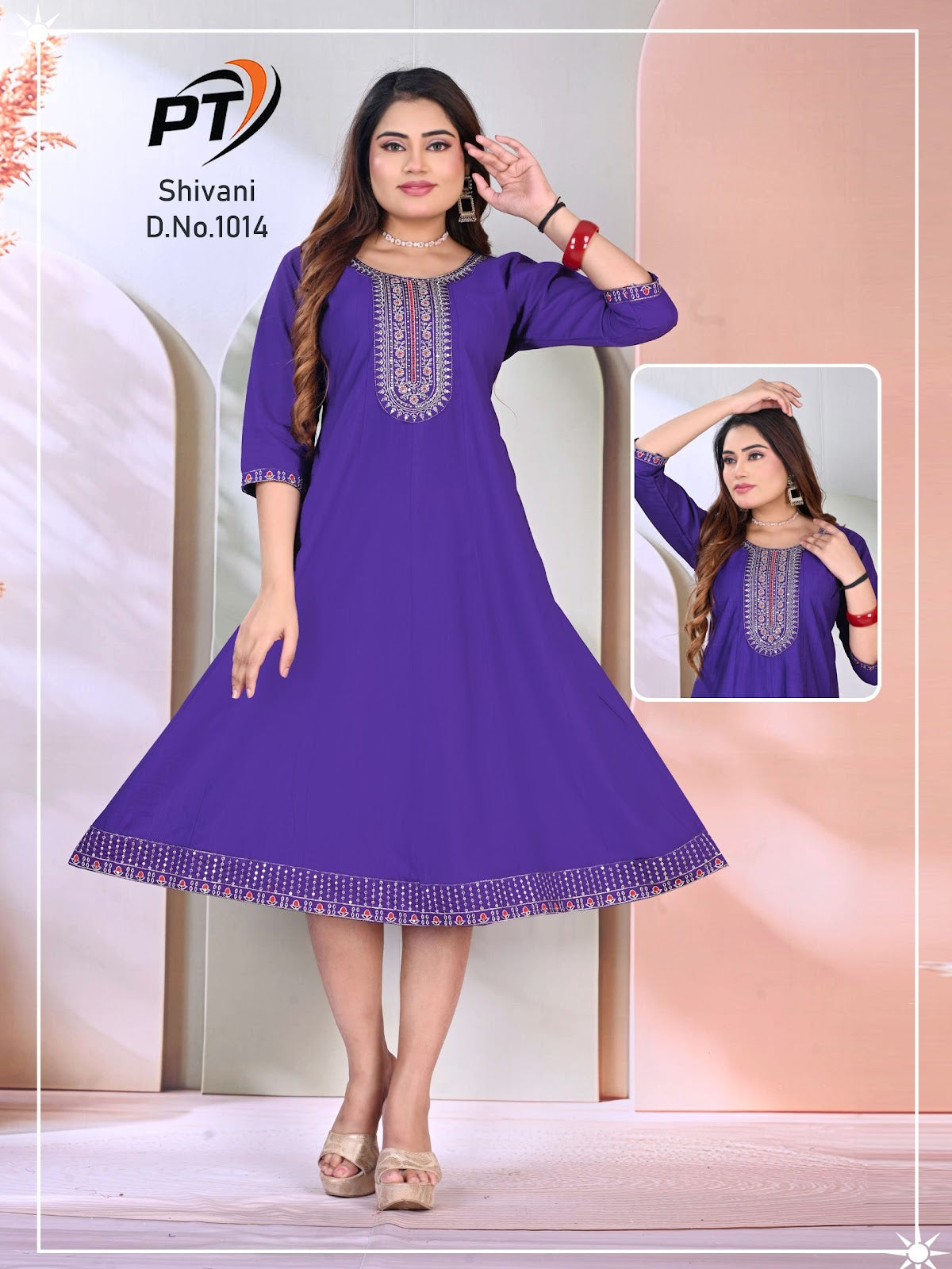 Shivani Vol 1 Pt Vertical Anarkali Kurtis Wholesaler