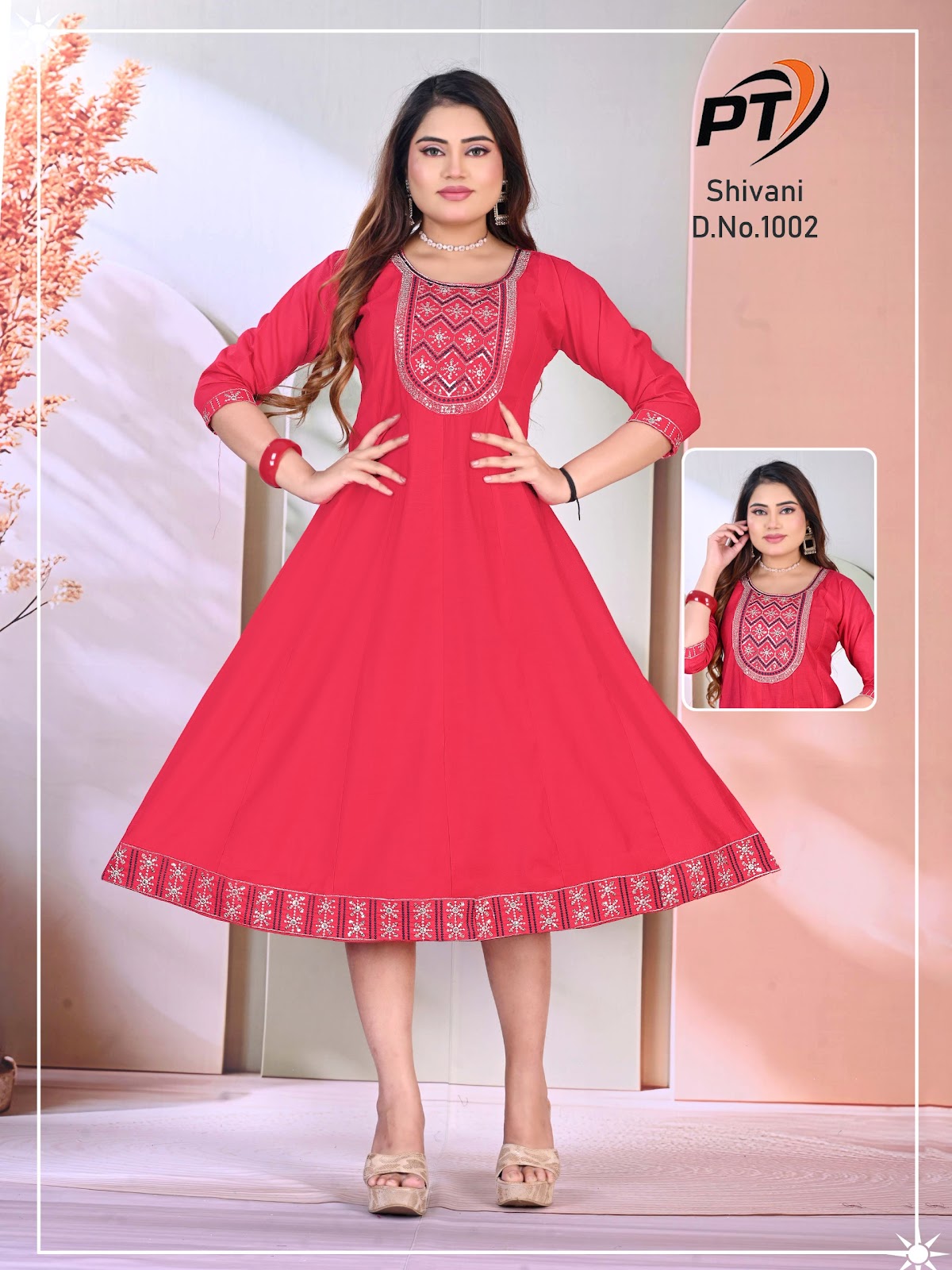 Shivani Vol 1 Pt Vertical Anarkali Kurtis Wholesaler