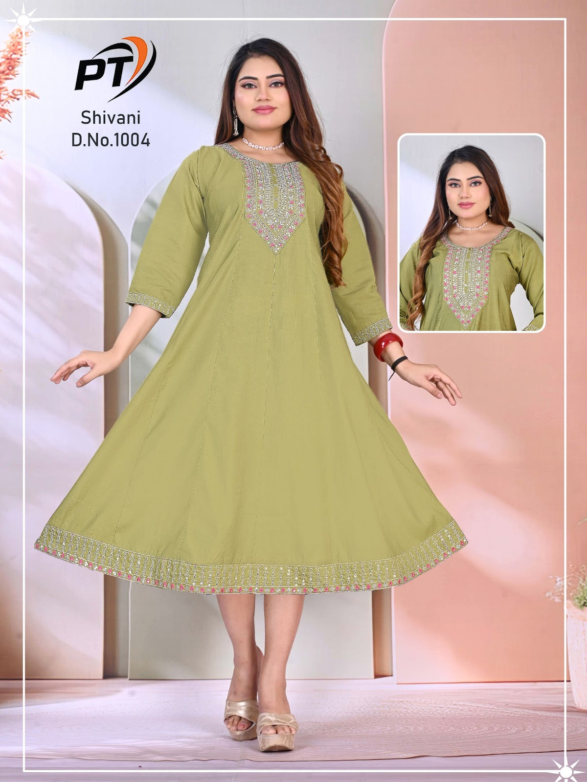 Shivani Vol 1 Pt Vertical Anarkali Kurtis Wholesaler