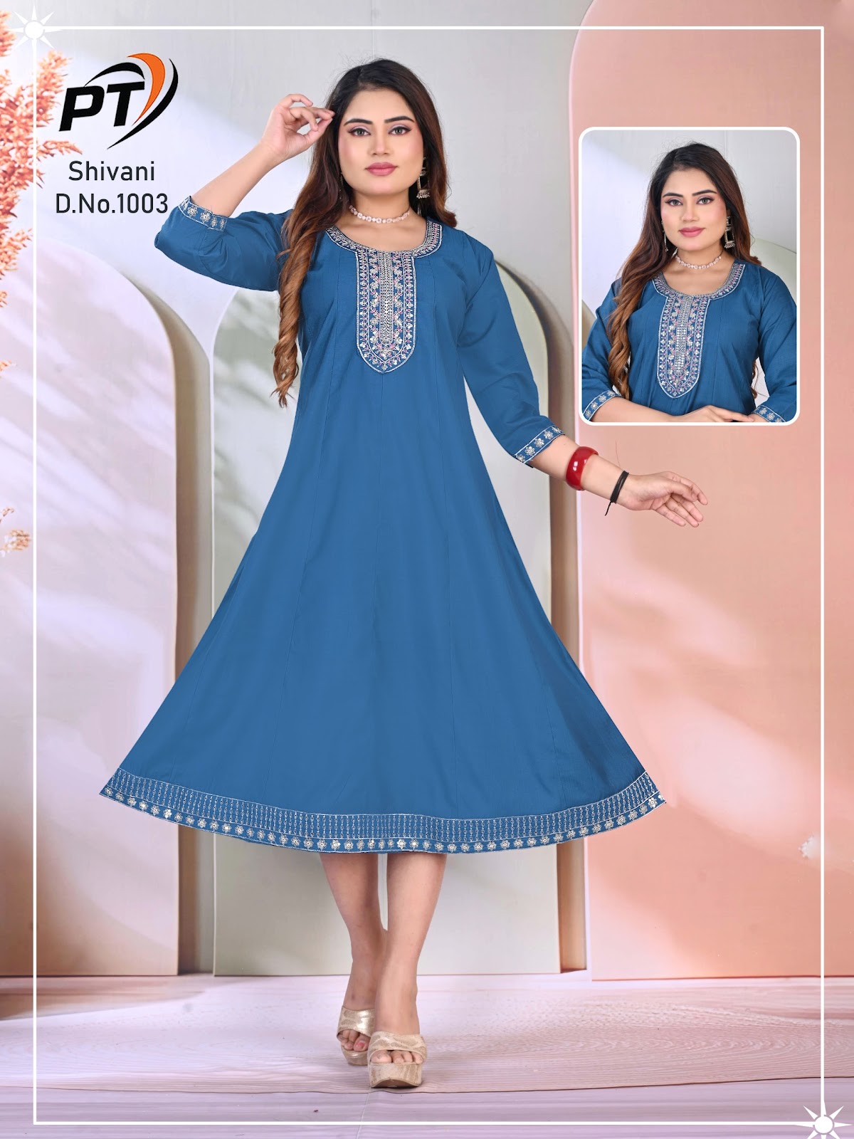 Shivani Vol 1 Pt Vertical Anarkali Kurtis Wholesaler