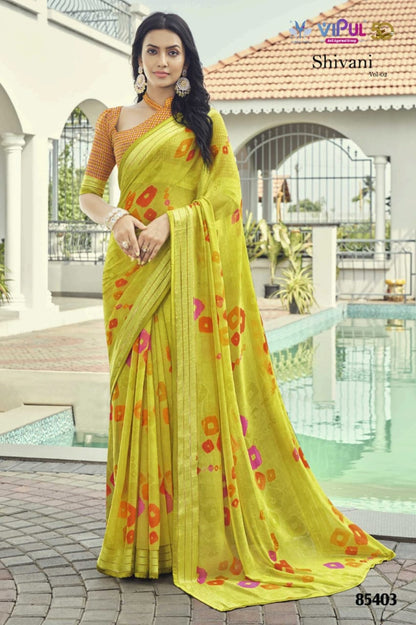 Shivani Vol 2 85401-85412 Vipul Georgette Sarees Exporter