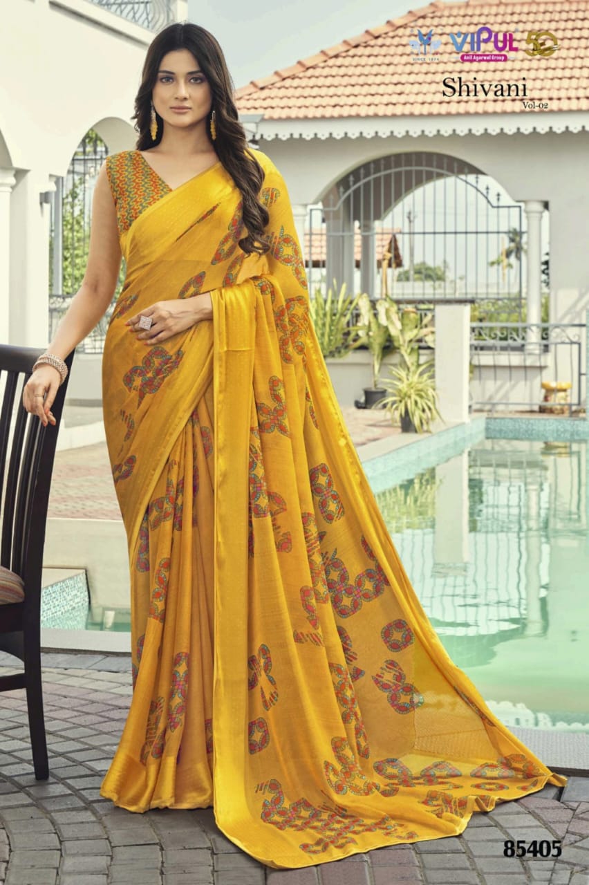 Shivani Vol 2 85401-85412 Vipul Georgette Sarees Exporter