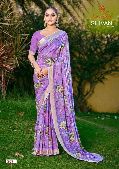 Shivani Vol 2 Kashvi Creation Dull Moss Sarees Supplier India
